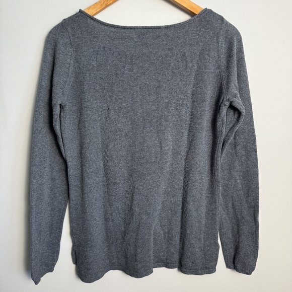 Old Navy‎ Women's Gray Long Sleeve Knit Lightweight Sweater Medium Rolled Neck - Picture 5 of 12